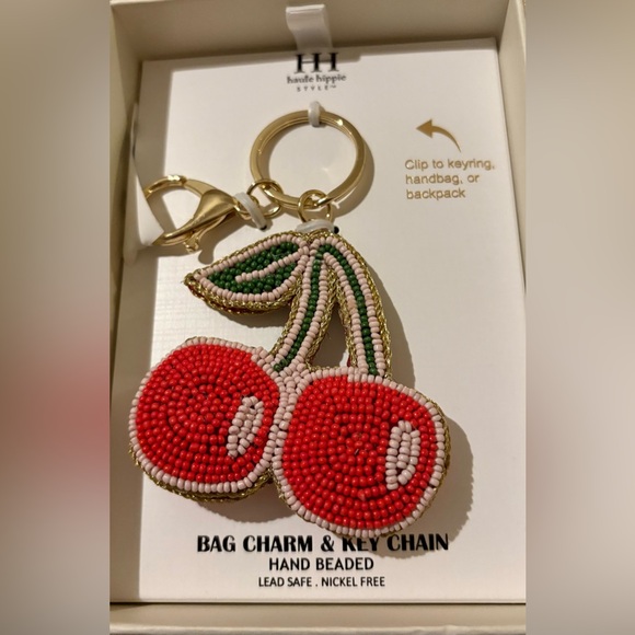 Haute Hippie Accessories - Haute Hippie Red and Green Cherry Key Holder
